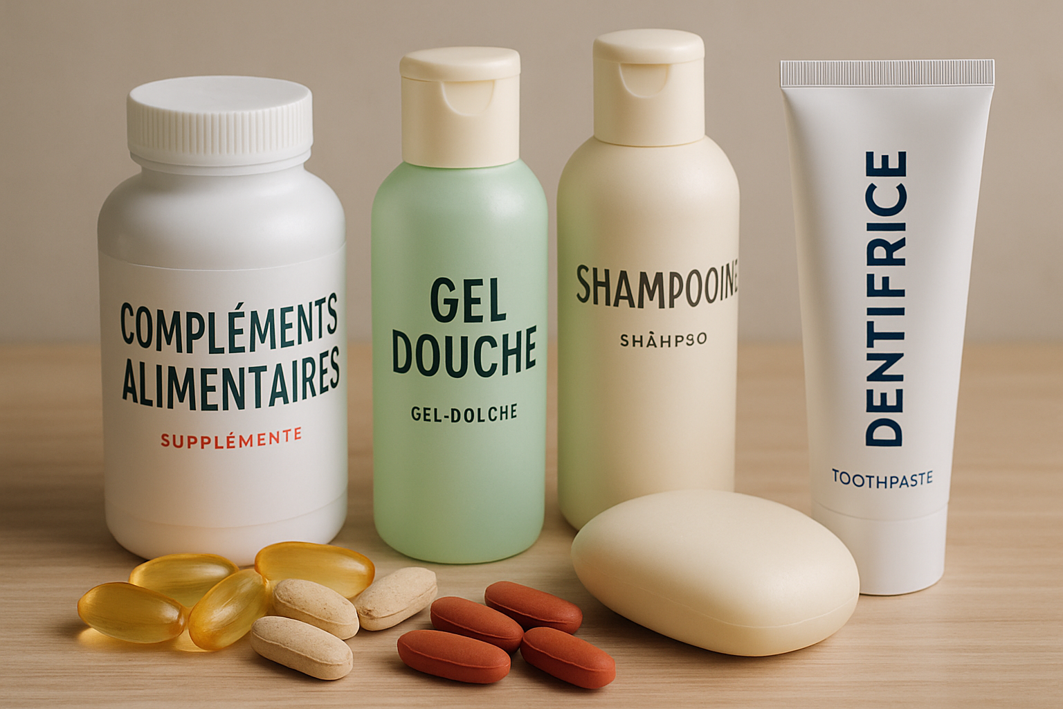 Compléments alimentaires et produits d'hygiène